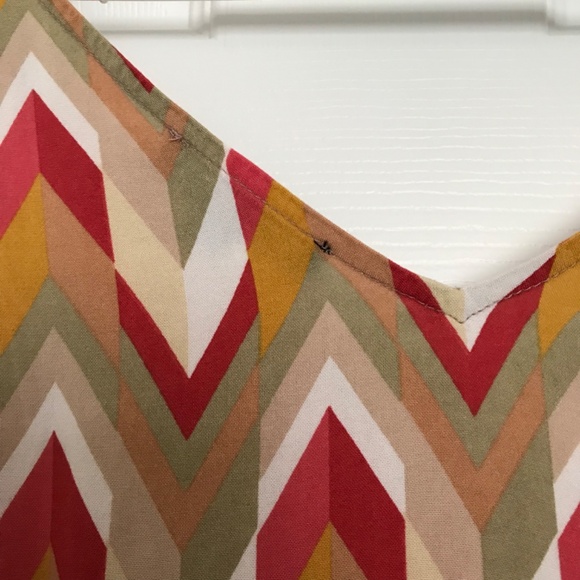 Charlie B Geometric Patterned Shift Maxi Dress XL Chevron Herringbone Abstract - Picture 7 of 9